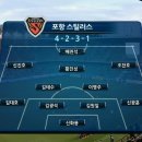 포항 스틸러스 vs fc서울 양팀 포메이션 및 선수배치 ( ver SPOTV, 에스쿠데로 원톱, 배천석 원톱) 이미지