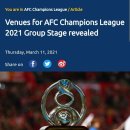 AFC 챔피언스 리그 2021 조별 예선 개최지 공개 및 일정 연기 이미지