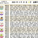 2023년 3월 31일 운세 및 세상 소식 이미지