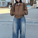 제이청 웻 레더 블루종 스웨이드 자켓 구매 후기 코디 추천