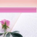 입체 디지털 콘텐츠 파워포인트 프레젠테이션 클립아트 "책과 분홍 장미꽃" 템플릿입니다 이미지