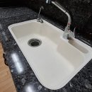 여의동로3길 | 사각싱크볼교체, 들어가지 않는 엔지니어드스톤 라운드 절단후 사각싱크볼 시공 후기