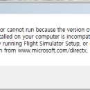 FSX 설치 시 Error Message - DirectX 9.0 관련 이미지