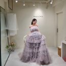 웨딩촬영 유색드레스 대여 마리에드오늘 보라색 캉캉 촬영 후기