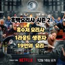 여신술상 | 넷플릭스 흑백요리사 시즌2: 흑수저 1라운드 생존자 합격자 19명의 명단과 요리 메뉴