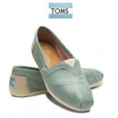 (한정판) Toms Women's Classic 신상 민트 메탈릭 슬립온 슈즈 이미지