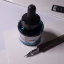 수채 드로잉 | 로얄탈렌스 에코라인 수채잉크(522 터콰이즈 블루) 사용 후기 + 딥펜 드로잉 (feat. 글입다 임프레션...