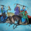 자야사이칸 삼부의 몽골여인화 이미지