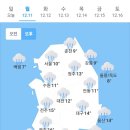 오늘의 날씨🌞☔️☃️, 2023년 12월 11일 월요일 이미지