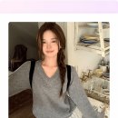 5213 | 세미크롭? 롱? 고민 끝! 아뜨랑스 브이넥 울 니트 nt5213 솔직 후기