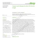 Impact and disease burden of chronic cough 이미지