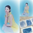 로얄 | 홍대 프로필사진관 로얄웍스 후기 | 쿨톤 셀프 메이크업 + 노란 원피스 청사진 컨셉