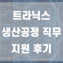 [취준] 트라닉스 생산공정 지원 후기.