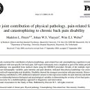 The joint contribution of physical pathology, pain-related fear and catastrophizing to chronic back pain disability 이미지