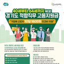 경기도, 적합직무 고용지원금 기준 50대에서 40~64세로 확대 이미지