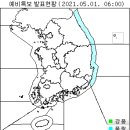 5월 1일(토요일) 07:00 현재 대한민국 날씨 및 기상특보 현황 (울릉도, 독도 포함) 이미지