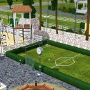 축구장 옆 화단 이미지