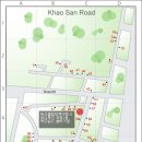 방콕 카오산 태초클럽 여행사 위치 지도/ 레스토랑/바/게스트하우스/관공서 위치 지도 이미지