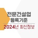 전문건설업면허 업종별 등록기준과 제출서류 리스트 체크 이미지