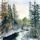 데생과 수채화 이미지