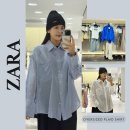 7521 | 자라 신상 셔츠 체크 화이트 오버사이즈 핏 비교 후기