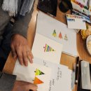 수채화 캘리그라피 | 부천 수채화 캘리그라피 종강 후기- 크리스마스 트리 그리기