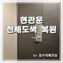 타워팰리스 얼룩진 현관문 전체도색 복원