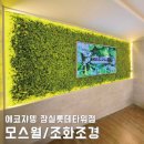 미용실 조화인테리어, 에코쟈뎅 잠실롯데타워점! 모스아트월 및 고급 조화조경