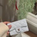 샤넬 CHANEL 클래식 똑딱이 카드지갑 언박싱 : 신세계강남 구매후기 : 블랙/은장 , 라이트블루/골드 비교샷