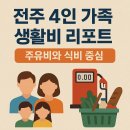 평화동주유소 | 전주 4인 가족 생활비 브리핑: 주유비와 식비 중심 분석