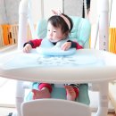 이유식필수템 아기식탁의자 리얼사용후기, 미고 핀 하이체어, 핀앤펀트 턱받이&amp;매트 세트 (유아식탁의자...