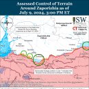 러시아 공세 캠페인 평가, 2024년 7월 9일(우크라이나 전황 이미지