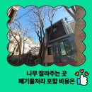 나무 잘라주는 곳 폐기물처리 포함 비용은