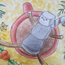 소묘와 수채화 이미지