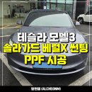 일산 테슬라 모델3 신차패키지 - 솔라가드 베럴X 썬팅 틴팅, PPF 튜닝 시공