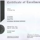 미국세무사 등록증 (Certificate of Enrollment) 이미지