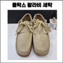 명품 세탁연구소 | 클락스 왈라비 메이플 스웨이드 세탁 후기 / 찌든때 완벽 제거 후기