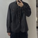 브릿지워크 | [UNIFORM BRIDGE] 유니폼브릿지 빈티지 스트라이프 워크셔츠 블랙 후기!