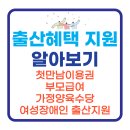 출산혜택 지원, 첫만남이용권, 부모급여, 가정양육수당, 여성장애인 출산지원 이미지