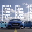 드래그 레이스 Audi TT RS vs BMW M2 vs Porsche 718 Cayman S 이미지