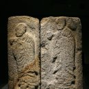 경주 읍성 출토 나한상 석주(석탑 모서리기둥) 이미지
