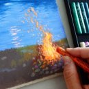 파스텔로 그리는 아름다운 풍경 이미지