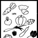흑백일러스트- 컷도안 -야채 이미지
