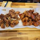 노랑통닭 엄청 큰 반반 치킨 내돈내산 후기 깐풍기 양념 조합 찐 맛집