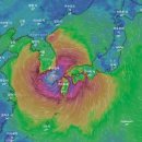 10호 태풍 '하이선' 예상 경로 월요일7-9:00 이미지