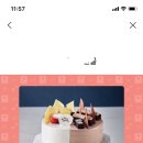 파리바게뜨 초코반 딸기반 케이크 이미지