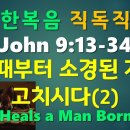 NIV 2011, JOHN(요한복음) 9:13-34, 날 때부터 소경된 자를 고치시다(2), Jesus Heals a Man Born 이미지