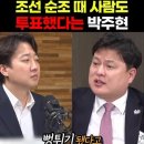 박주현변호사가 어떻게 조선 순조 때 사람이 투표할 수 있냐면서 발언하는데 이미지