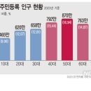 연령대 별 주민등록 인구 현황 이미지