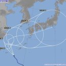 태풍 탈림..예상 경로(일본 규수) 이미지